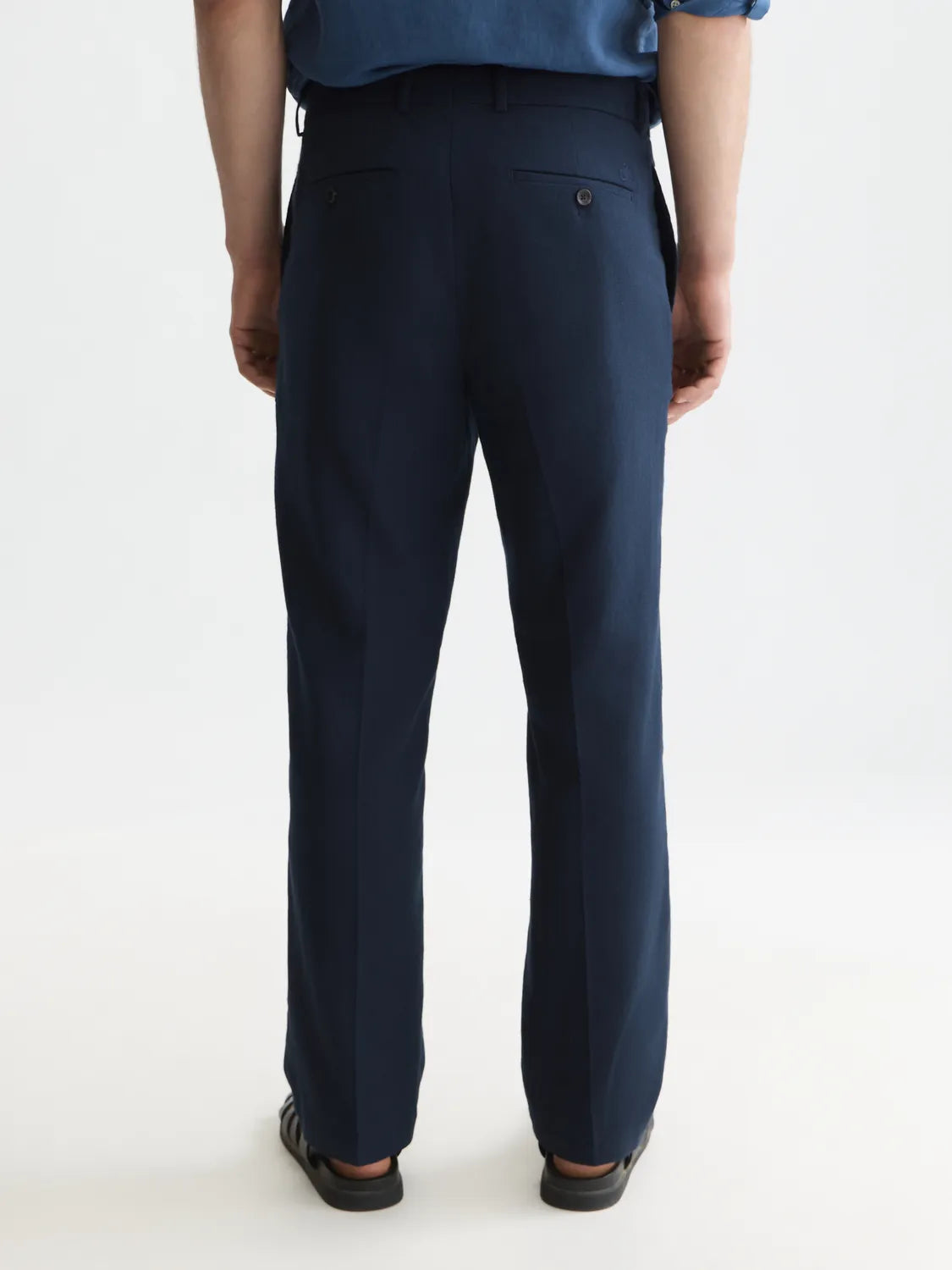 Otis Linen Blend Herringbone Relaxed Straight-Fit Chino