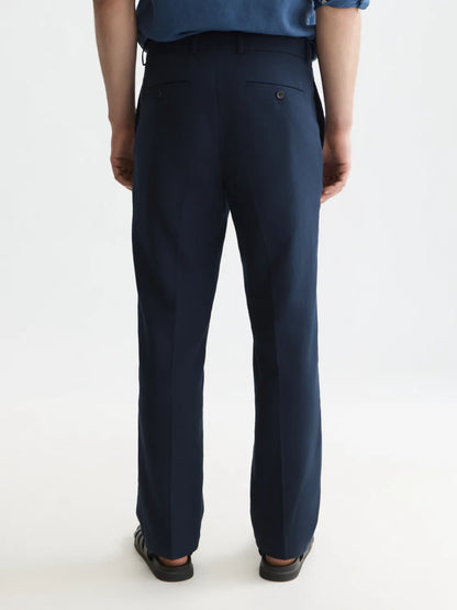 Otis Linen Blend Herringbone Relaxed Straight-Fit Chino