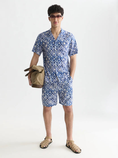 Fave Printed Tencel Relaxed-Fit Bermuda Shorts