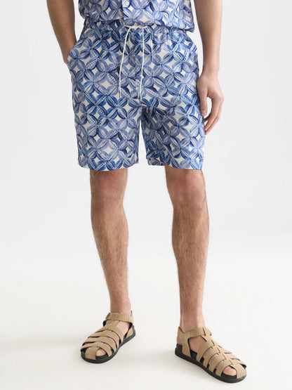 Fave Printed Tencel Relaxed-Fit Bermuda Shorts