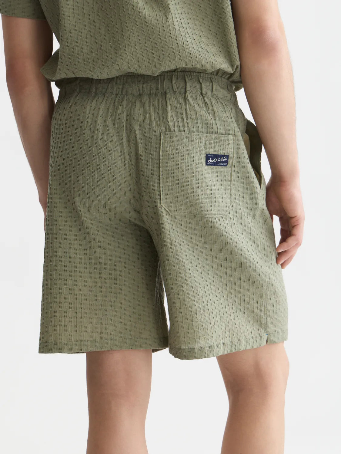 Jacquard Seersucker Bermuda Shorts