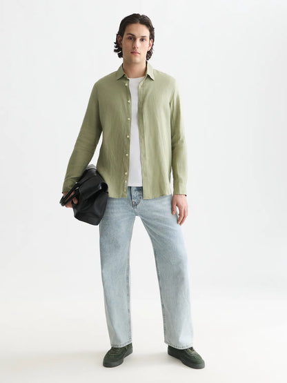 Essentials Linen Regular-Fit Shirt
