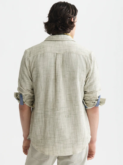 Melange Waffle Regular-Fit Shirt