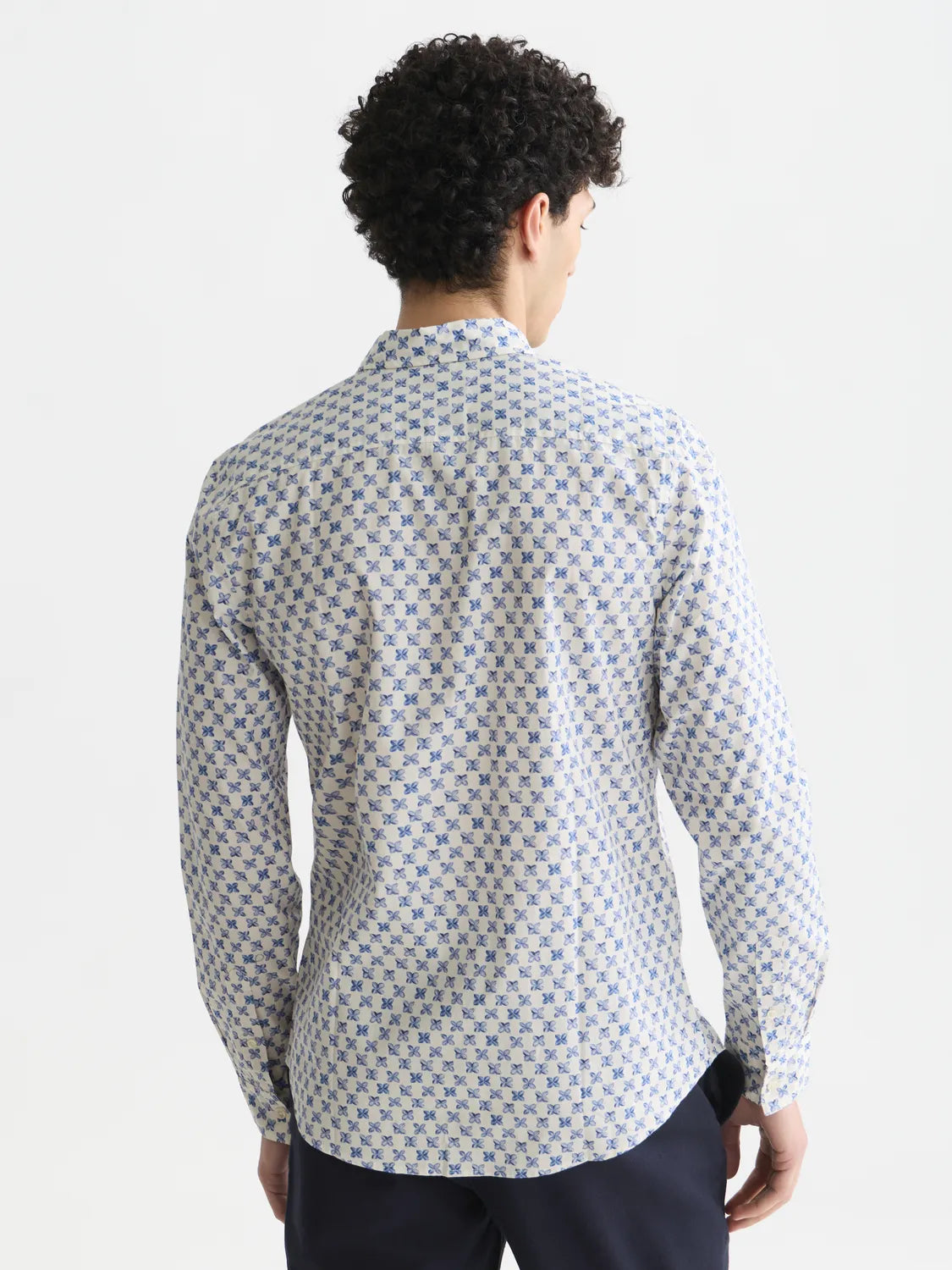 Micro Printed Slim-Fit Shirt