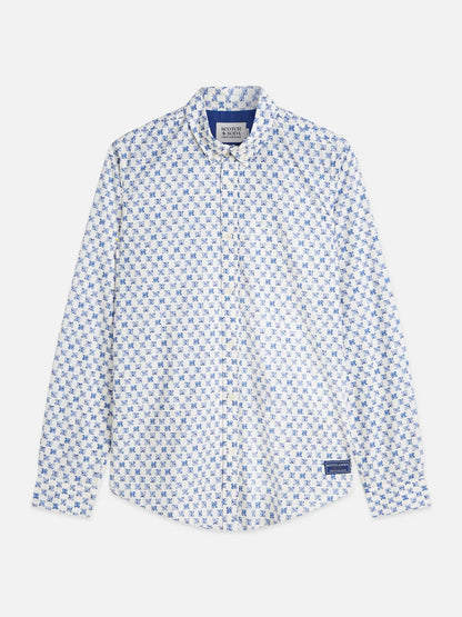 Micro Printed Slim-Fit Shirt