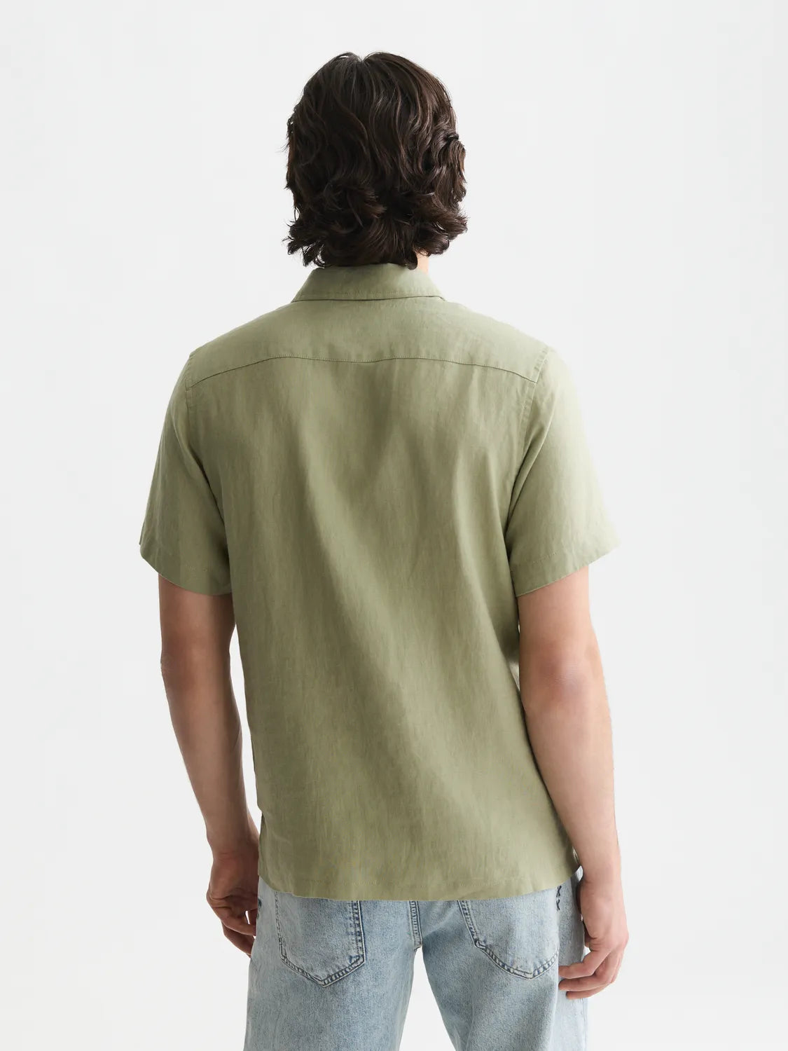 Essentials Linen Regular-Fit Short Sleeved Shirt