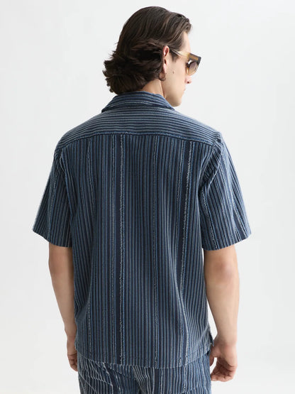 Textured Relaxed-Fit Short Sleeved Shirt