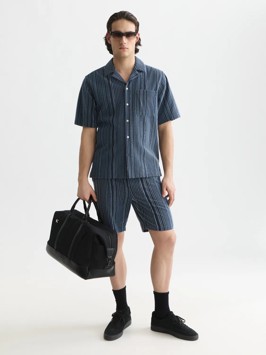 Textured Relaxed-Fit Short Sleeved Shirt