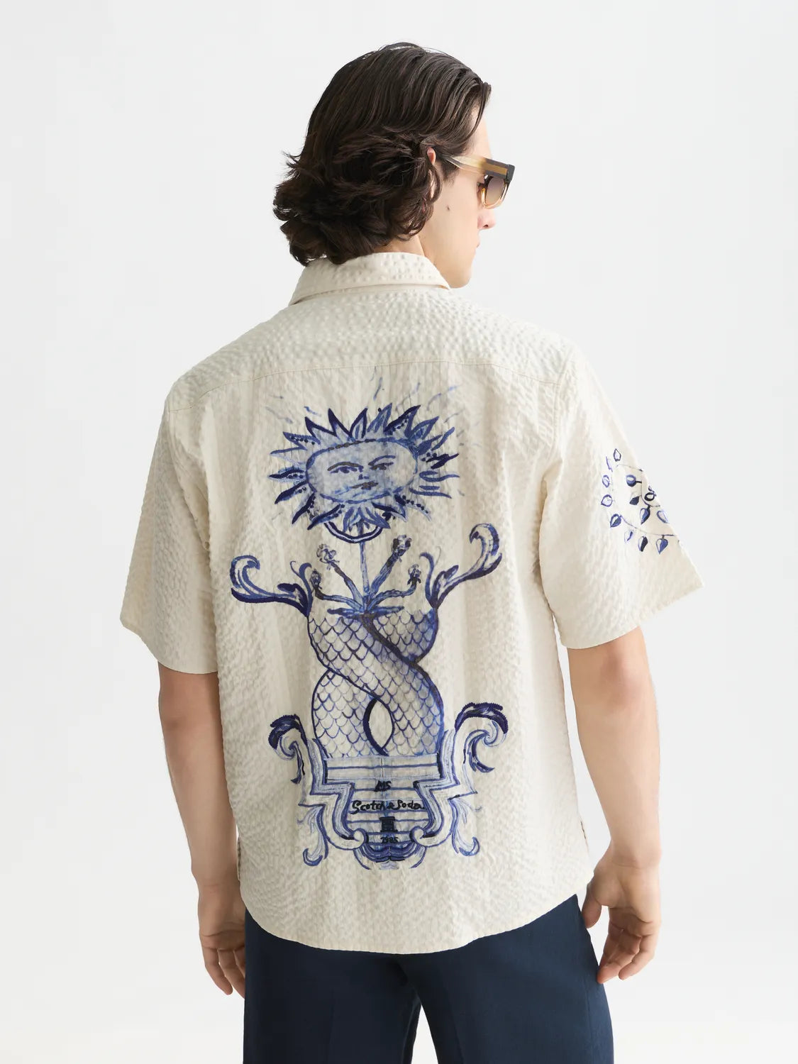 Scotch & Soda x Royal Delft Relaxed Short-Sleeved Shirt