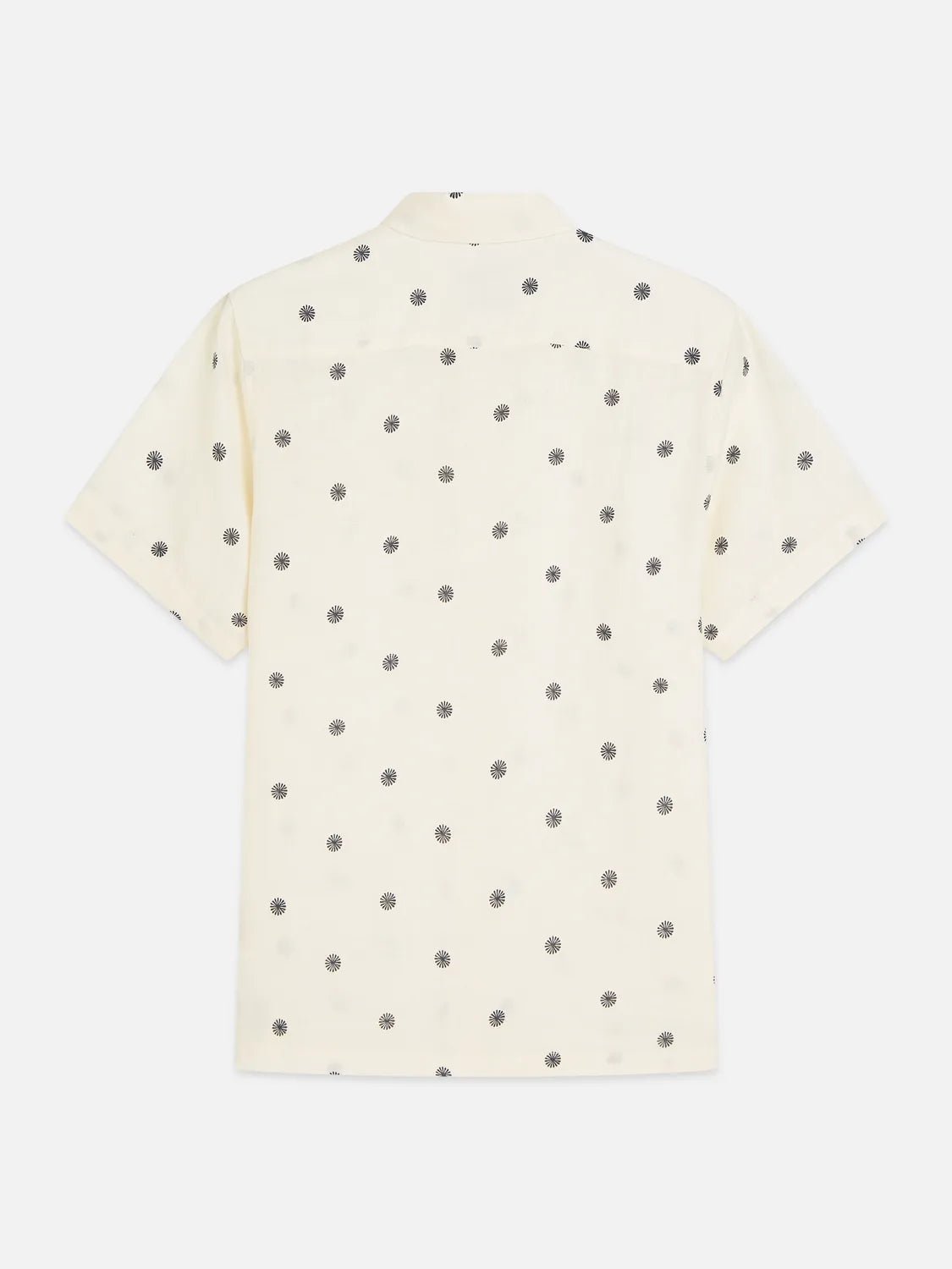 Linen Printed Regular-Fit Short-Sleeved Shirt