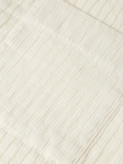 Jacquard Seer-Sucker Regular-Fit Short-Sleeved Shirt