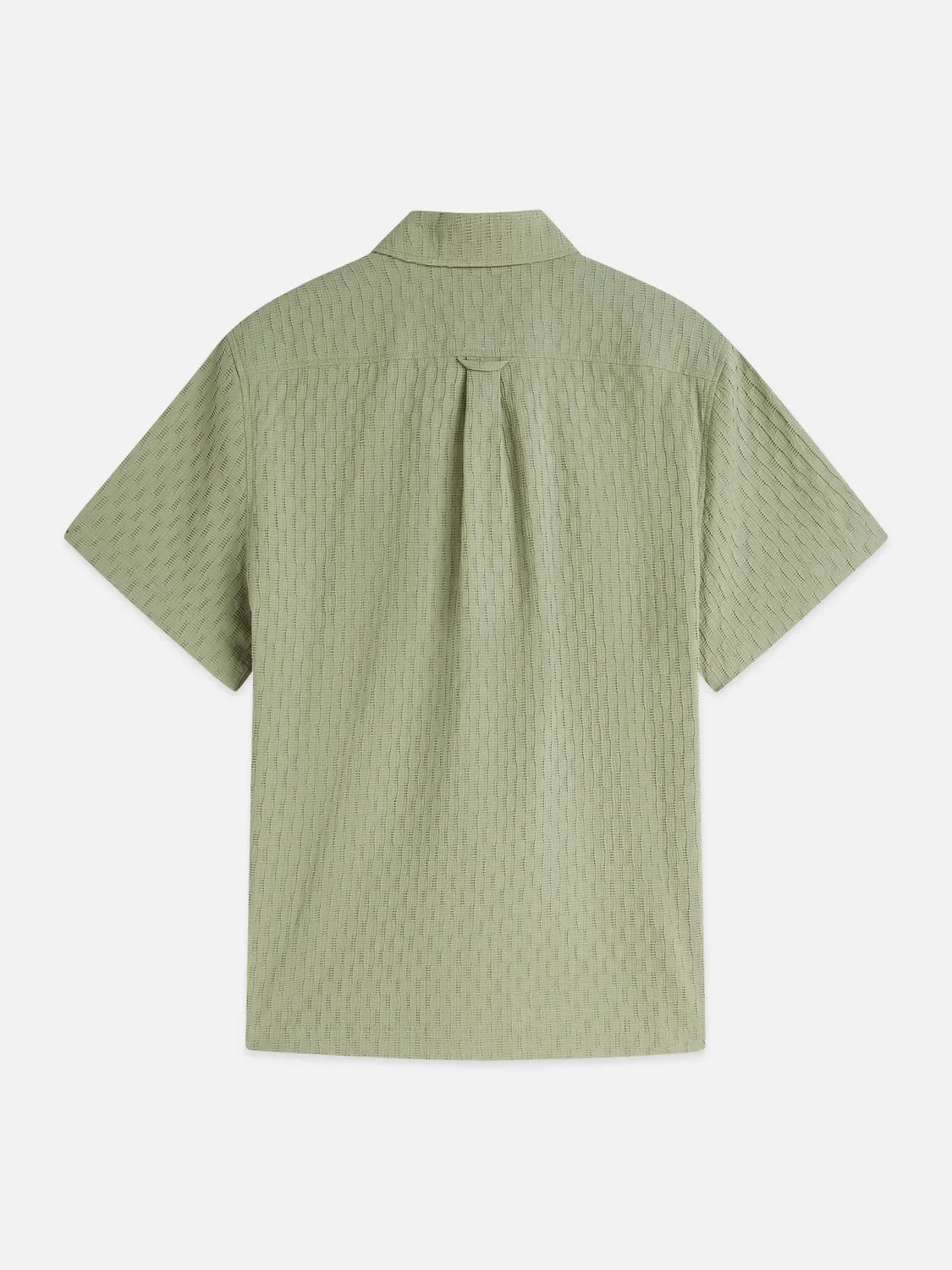Jacquard Seer-Sucker Regular-Fit Short-Sleeved Shirt