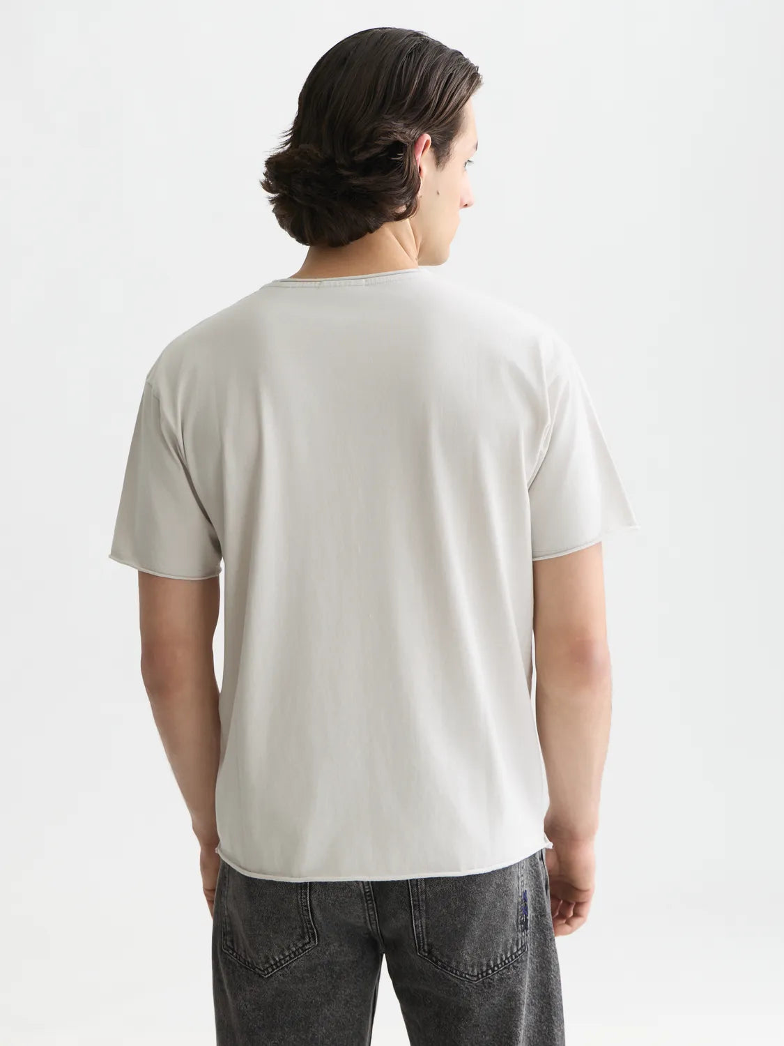 Essentials Raw-Edged Garment-Dyed Relaxed-Fit T-Shirt