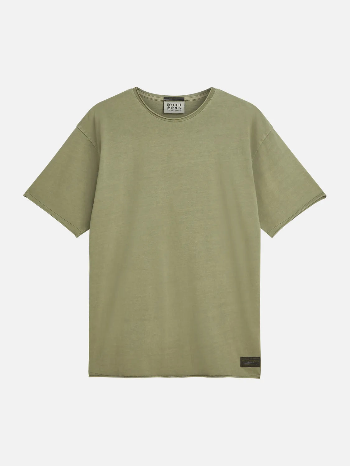 Essentials Raw-Edged Garment-Dyed Relaxed-Fit T-Shirt