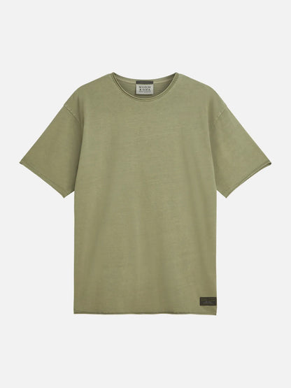 Essentials Raw-Edged Garment-Dyed Relaxed-Fit T-Shirt
