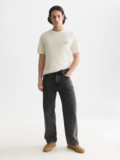 Textured Jacquard Relaxed-Fit T-Shirt