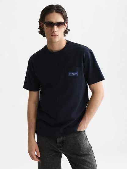 Textured Jacquard Relaxed-Fit T-Shirt