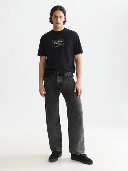 Embroidered Front Artwork Relaxed-Fit T-Shirt
