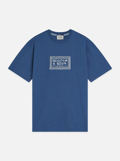 Embroidered Front Artwork Relaxed-Fit T-Shirt