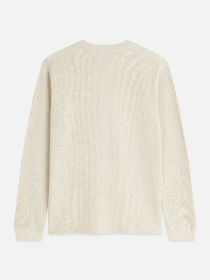 Henley Melange Regular-Fit Long-Sleeved T-Shirt
