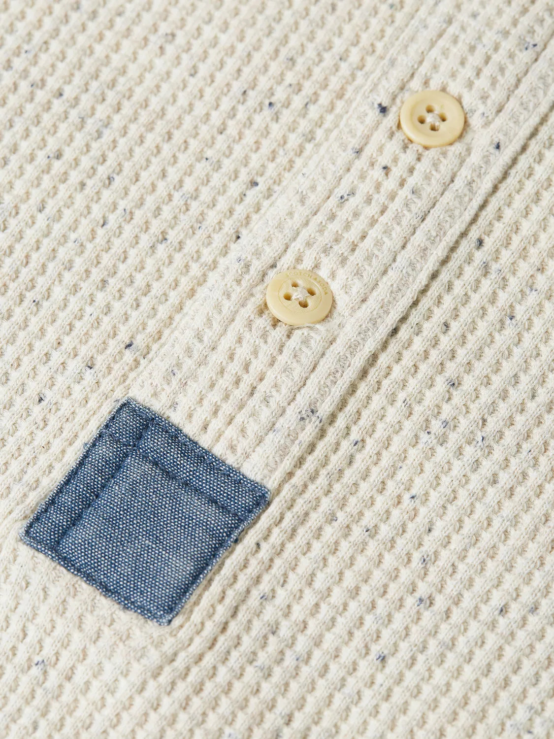 Henley Melange Regular-Fit Long-Sleeved T-Shirt