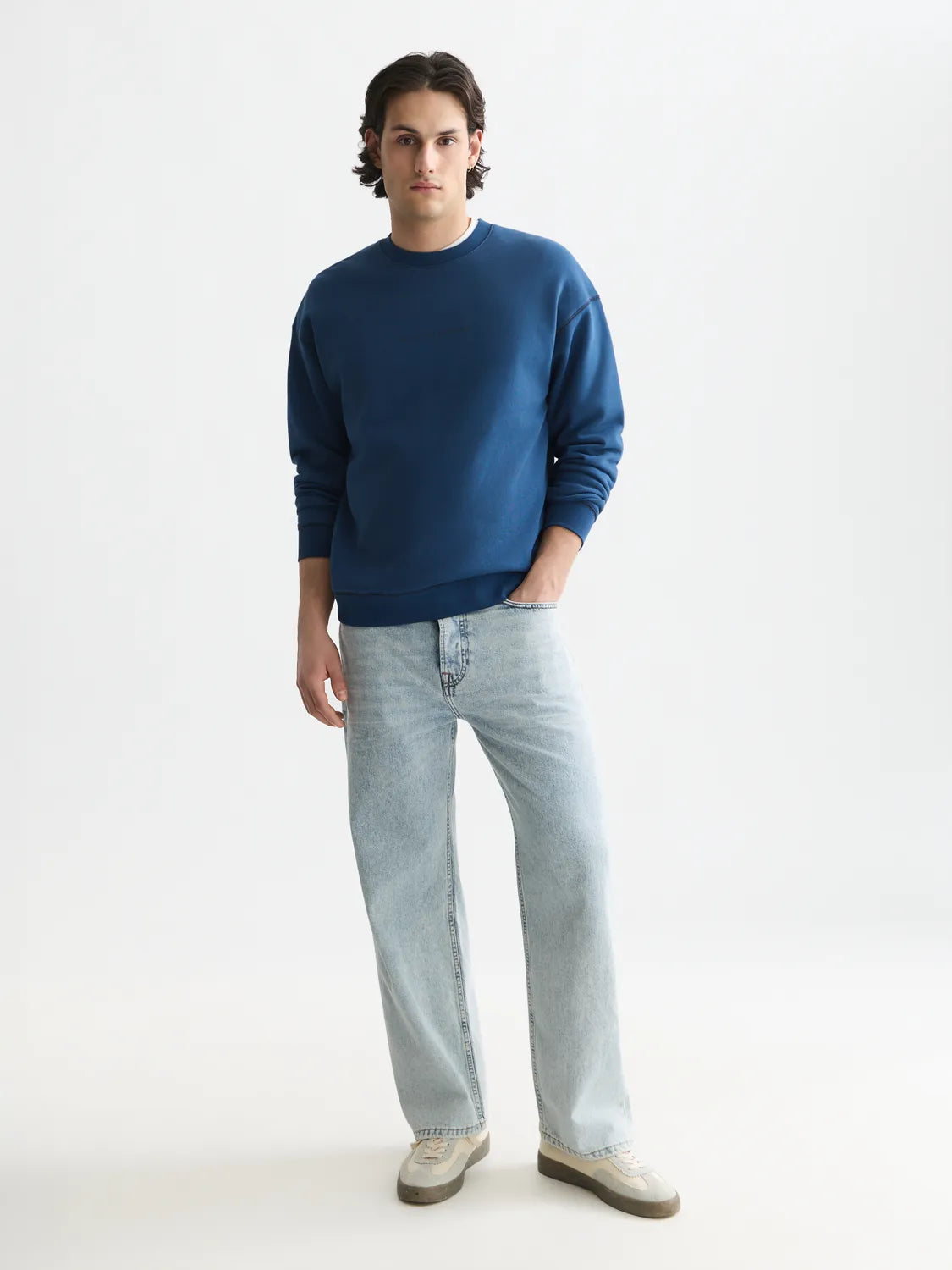 Essentials Front Chest Artwork Relaxed-Fit Sweatshirt
