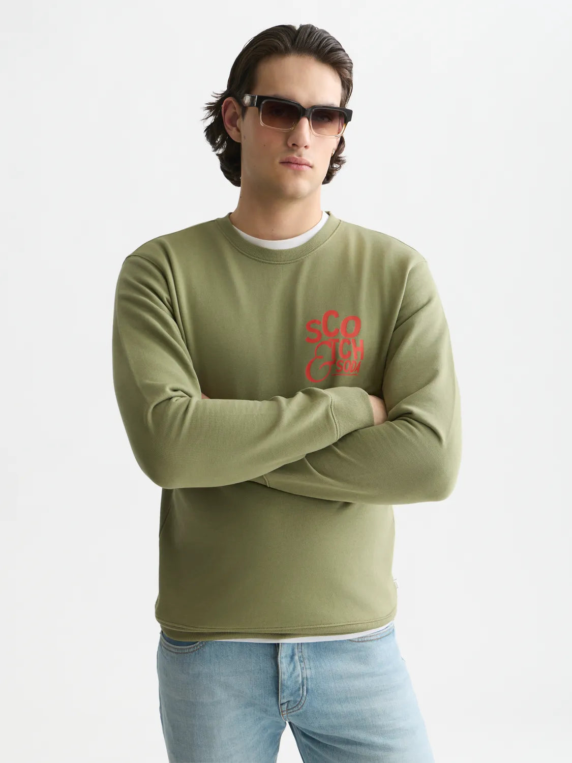 Left Chest Artwork Regular-Fit Sweatshirt