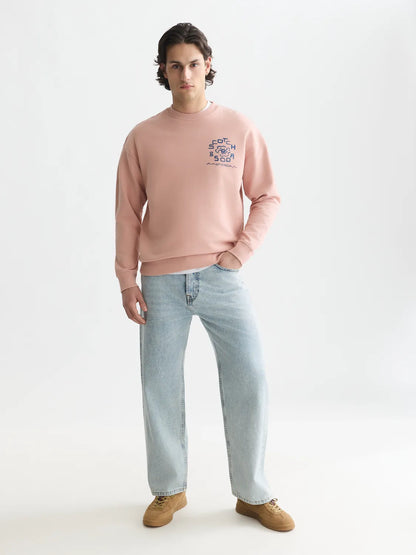 Front And Back Artwork Relaxed-Fit Sweatshirt