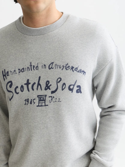 Front Chest Artwork Relaxed-Fit Sweatshirt