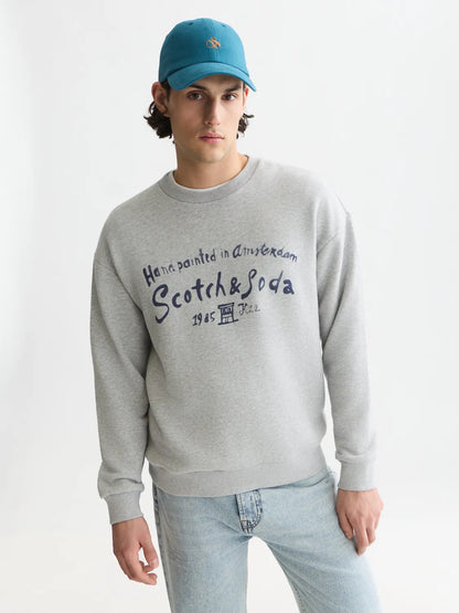 Front Chest Artwork Relaxed-Fit Sweatshirt