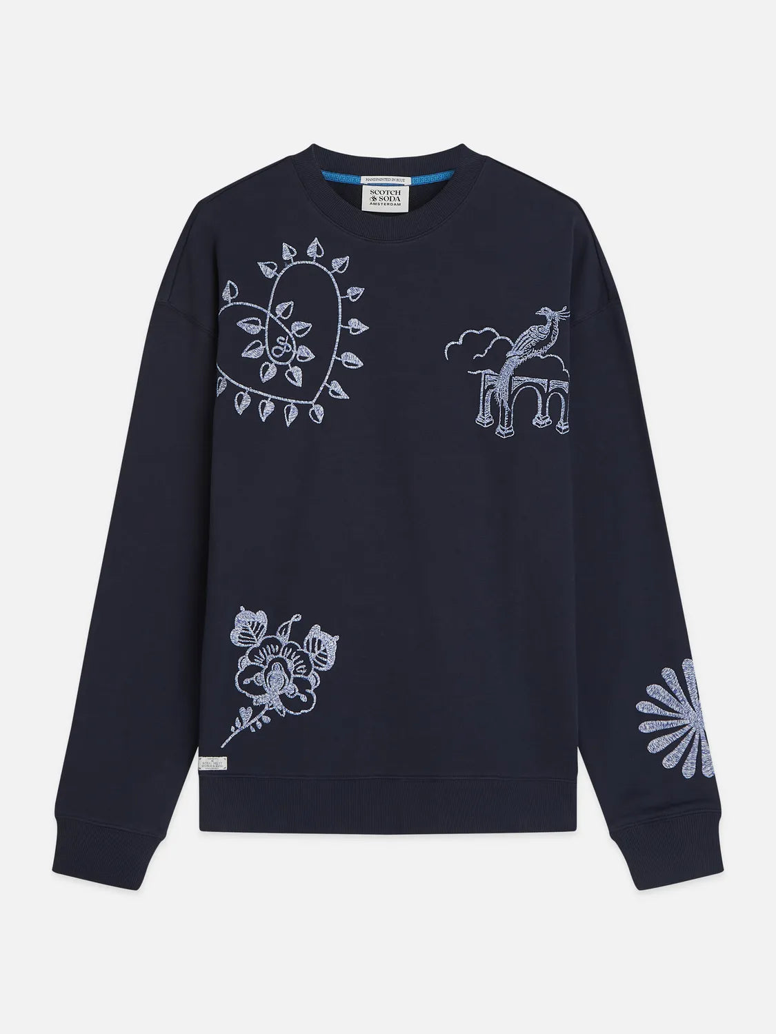 Scotch & Soda x Royal Delft Embroidered Relaxed Sweatshirt