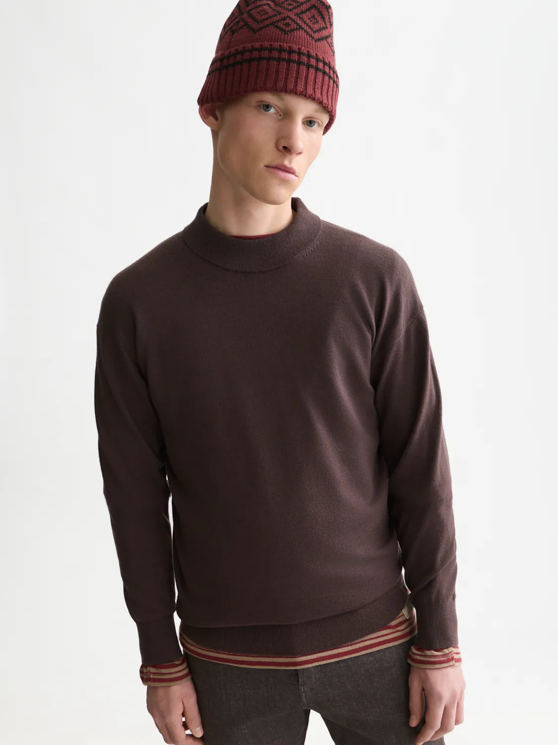Essentials Dropped Shoulder Mock Neck Pullover