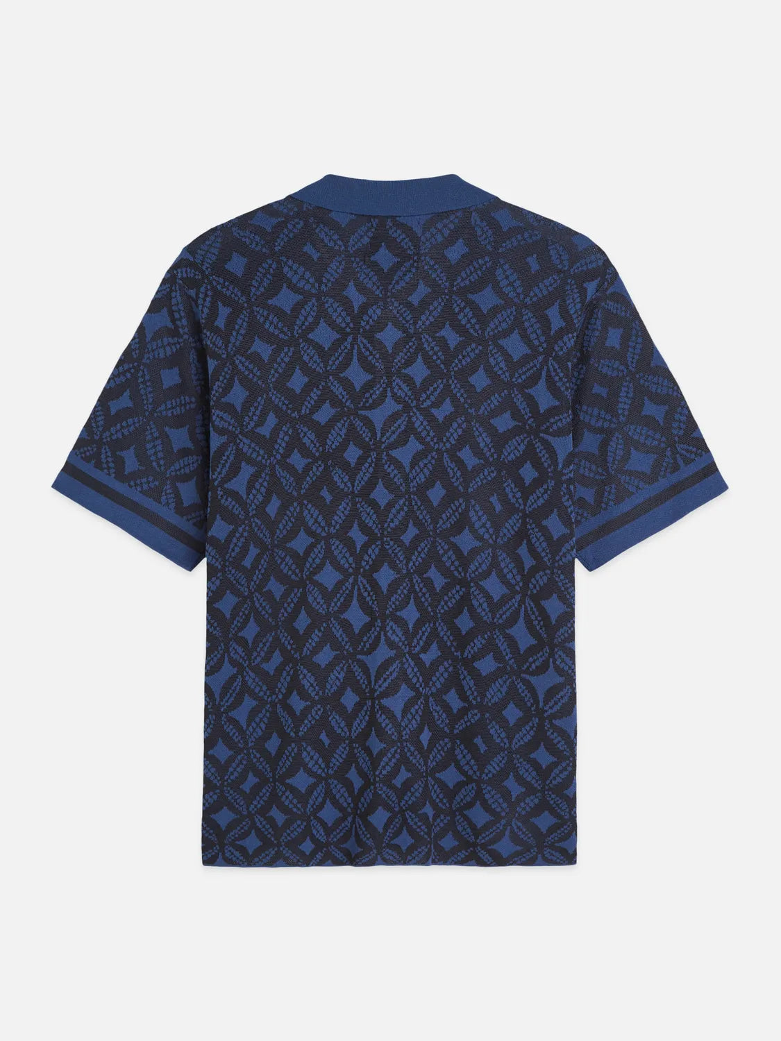 Jacquard Knitted Short-Sleeved Shirt