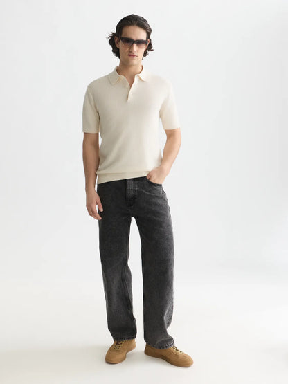 Essentials Structured Knitted Regular-Fit Polo