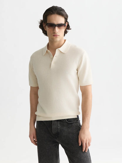 Essentials Structured Knitted Regular-Fit Polo