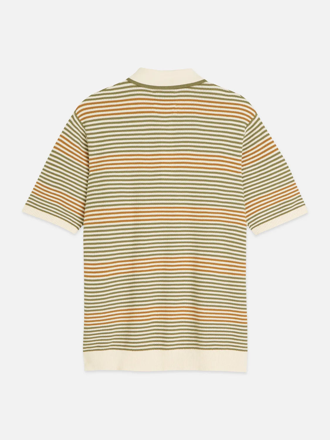 Striped Structured Knitted Regular-Fit Polo