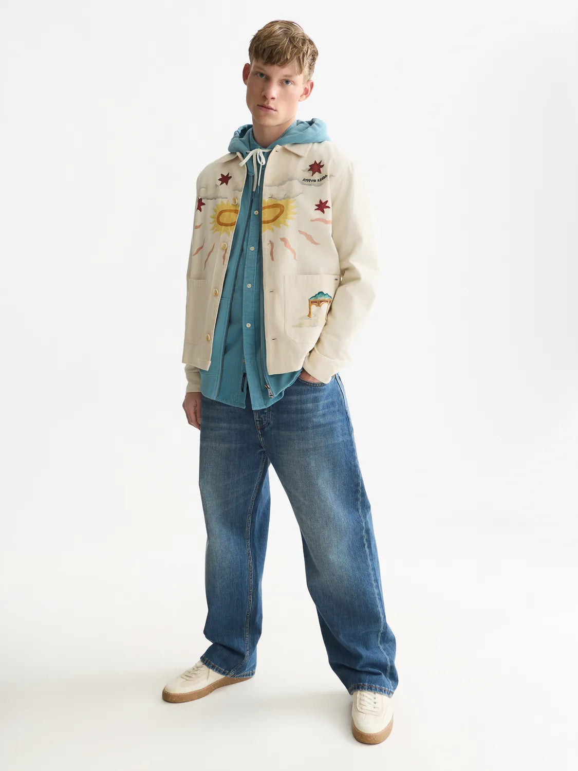 Printed Cotton Twill Overshirt