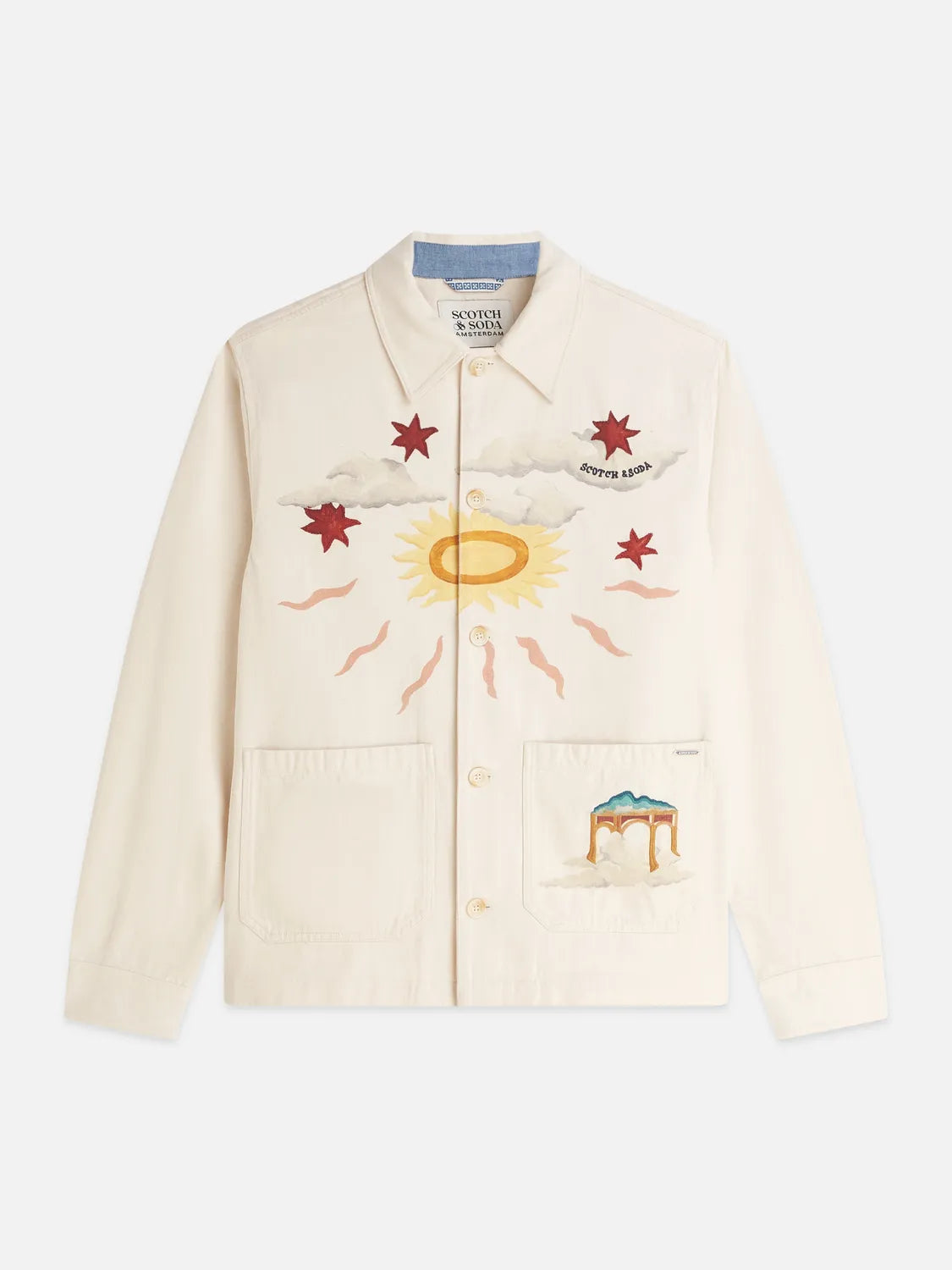 Printed Cotton Twill Overshirt