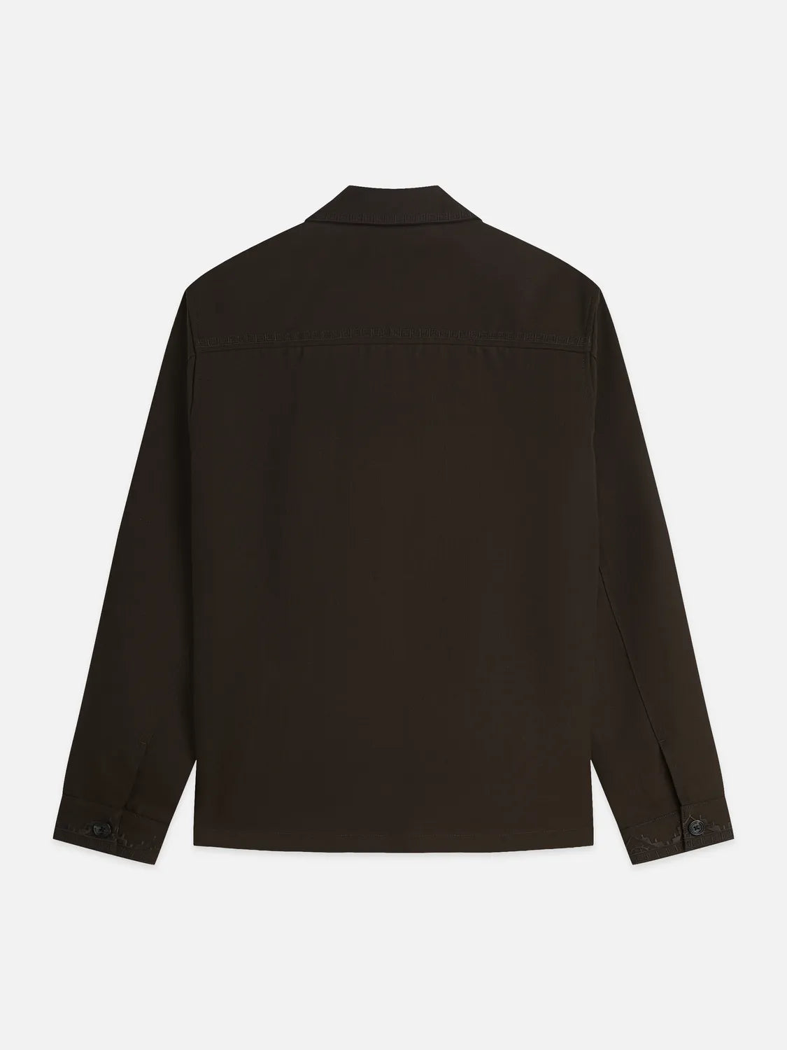 Embroidered Tailored Wool-Blend Overshirt