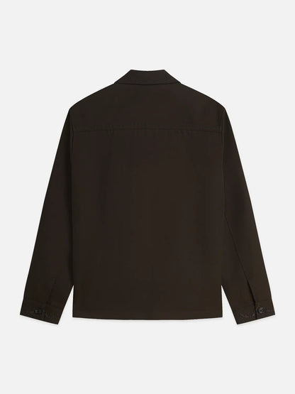 Embroidered Tailored Wool-Blend Overshirt