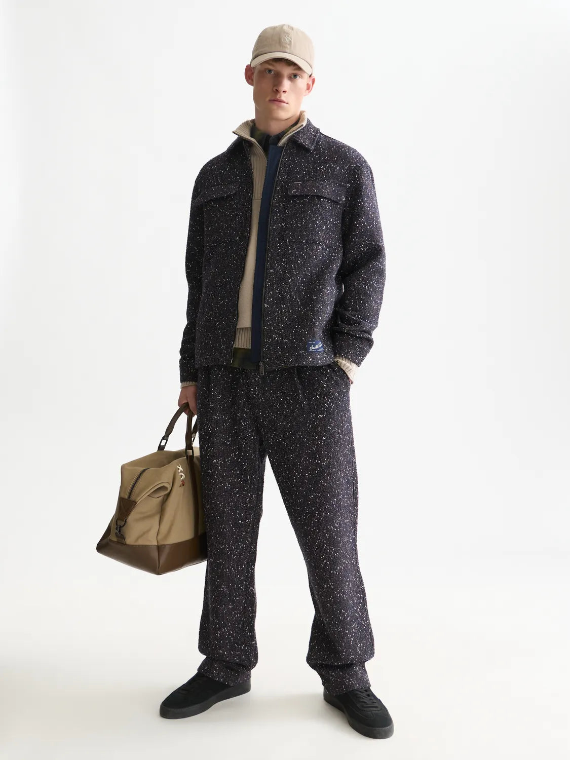 Tailored Wool-Blend Tweed Jacket