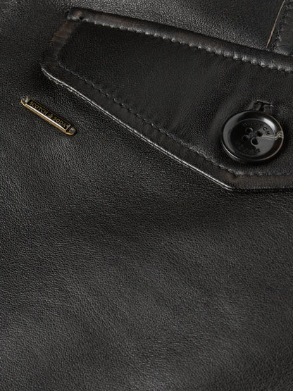 Hooded Flight Leather Jacket