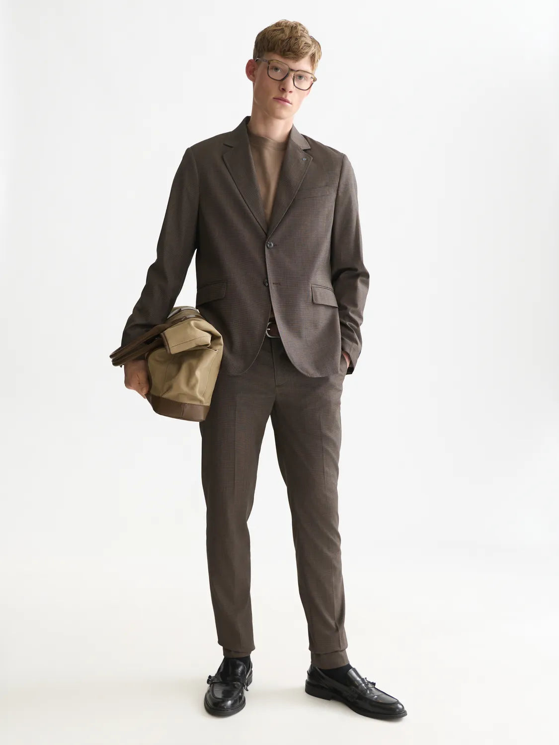 Tate Unconstructed Yarn-Dyed Regular-Fit Blazer