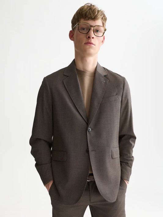 Tate Unconstructed Yarn-Dyed Regular-Fit Blazer