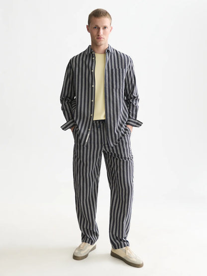 Oliver Striped Pleated Jogger