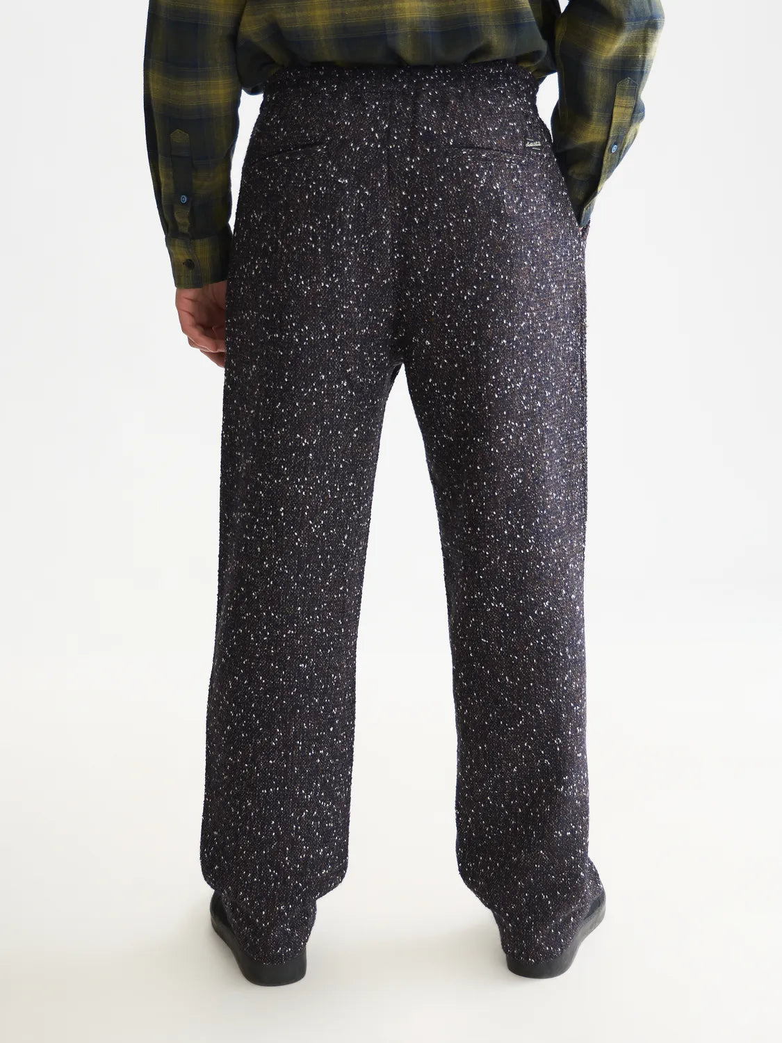 Oliver Wool-Blend Tweed Pleated Pants