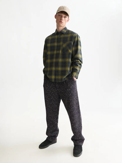 Oliver Wool-Blend Tweed Pleated Pants