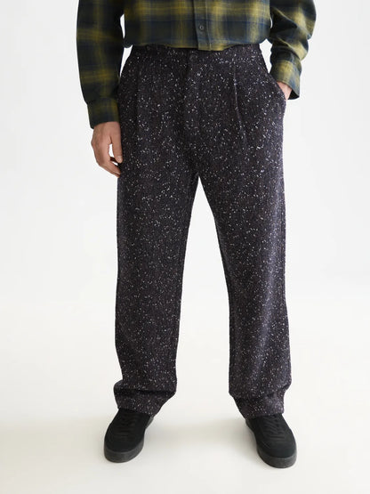 Oliver Wool-Blend Tweed Pleated Pants