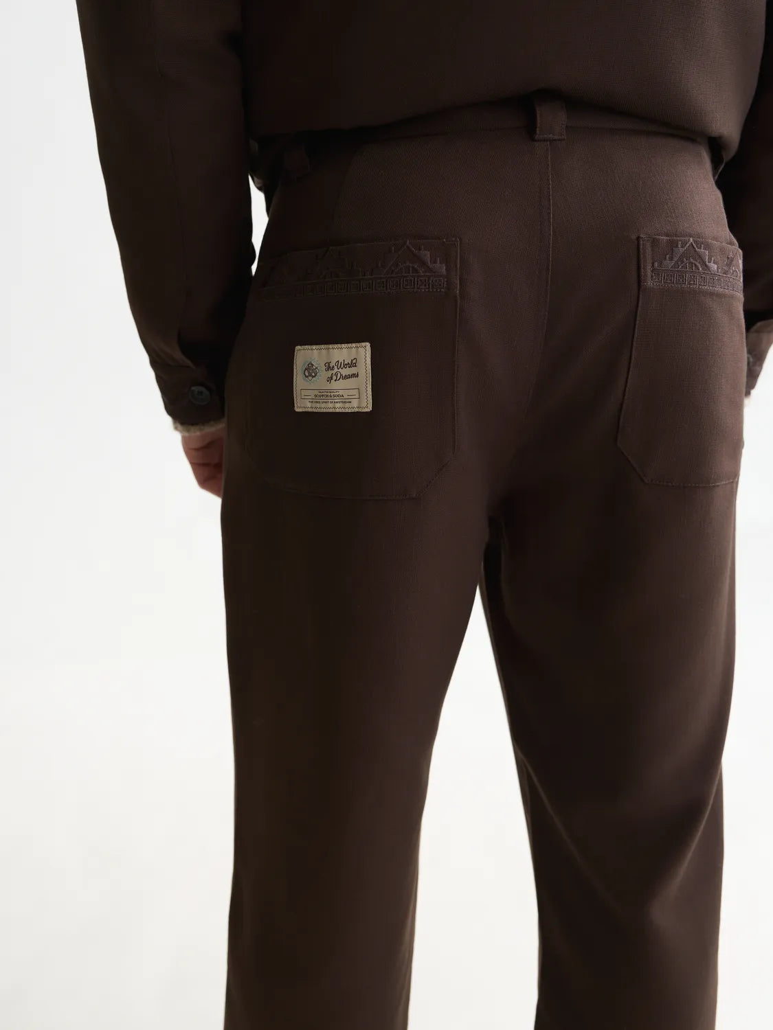 Harper Embroidered Wool-Blend Worker Pant