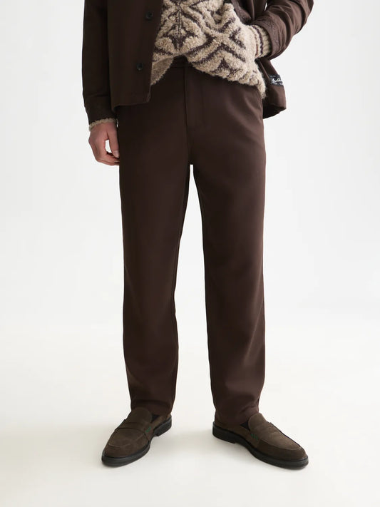 Harper Embroidered Wool-Blend Worker Pant